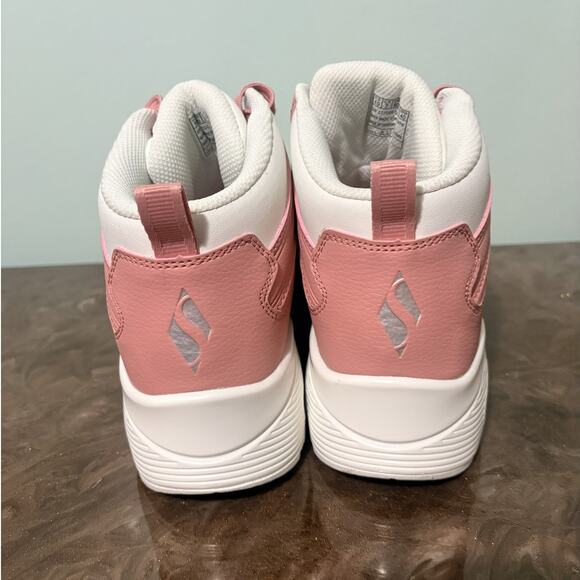 Sketchers Street Uno High Regards Pink White Womens Sneakers - Picture 6 of 10